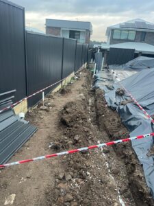 Close-up of pipe repair tools on an Australian construction site